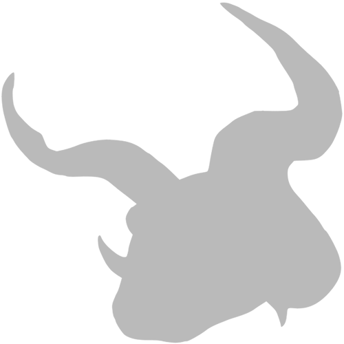 Catoblepon's sign, representing the silhouette of a cow skull with horns
